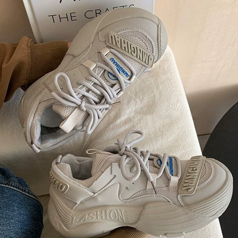 Женские кеды Dad Shoes Dad Shoes в нишевом дизайне уродливые кроссовки круглым носком повседневная обувь 2024 весна-лето новые спортивные кроссовки