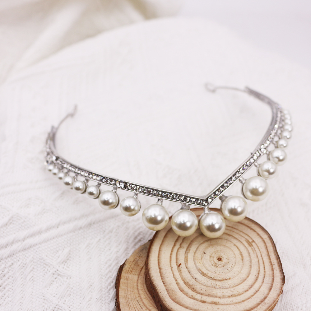 Title 9, Couronne de Mariée Alliage Perle Diadème de Mar...