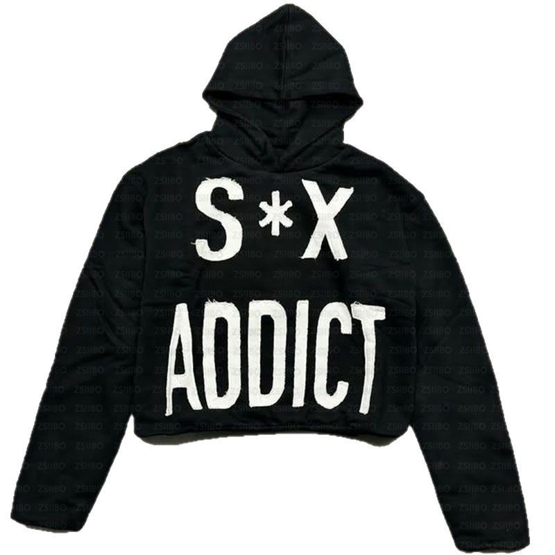 Sweat à capuche patchwork rétro Y2K – Pull streetwear hip-hop avec lettrage audacieux (S-XXL, 50 % polyester, coupe unisexe oversize)_voghion.com