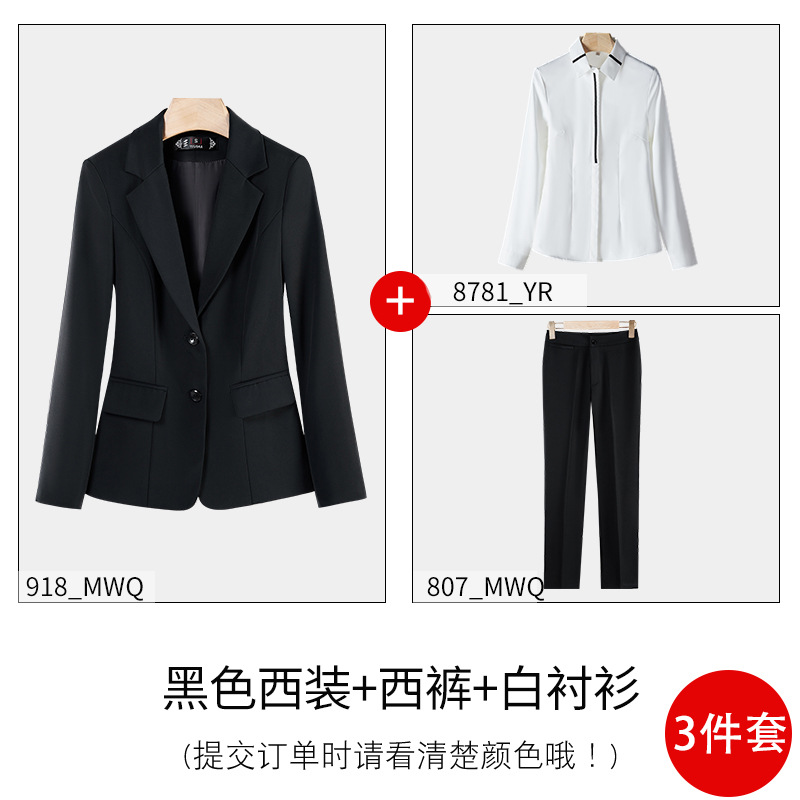 スーツのコートの女性春秋職業スーツの面接正装の気質のスーツのホテルのフロントの工装のマネージャーの作業服