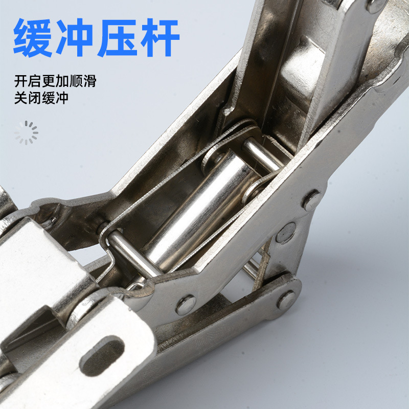 Heavy-duty 170-degree damping through-hole-free hinge hydraulic swing hinge frog hinge thick door large angle hinge