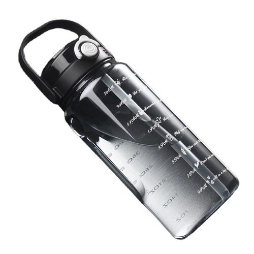 High temperature resistant plastic cup large capacity water cup sports space cup portable water cup double drink with straw plastic cup wholesale