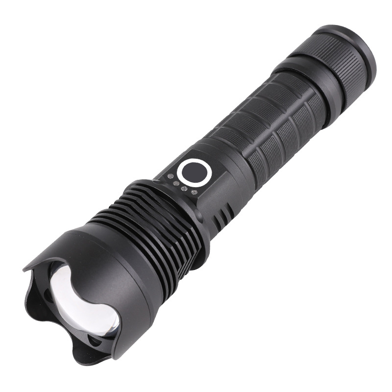 Linterna de luz fuerte al aire libre autodefensa luz especial multifunción Tipo-C de carga resalte linterna de zoom telescópico de largo alcance