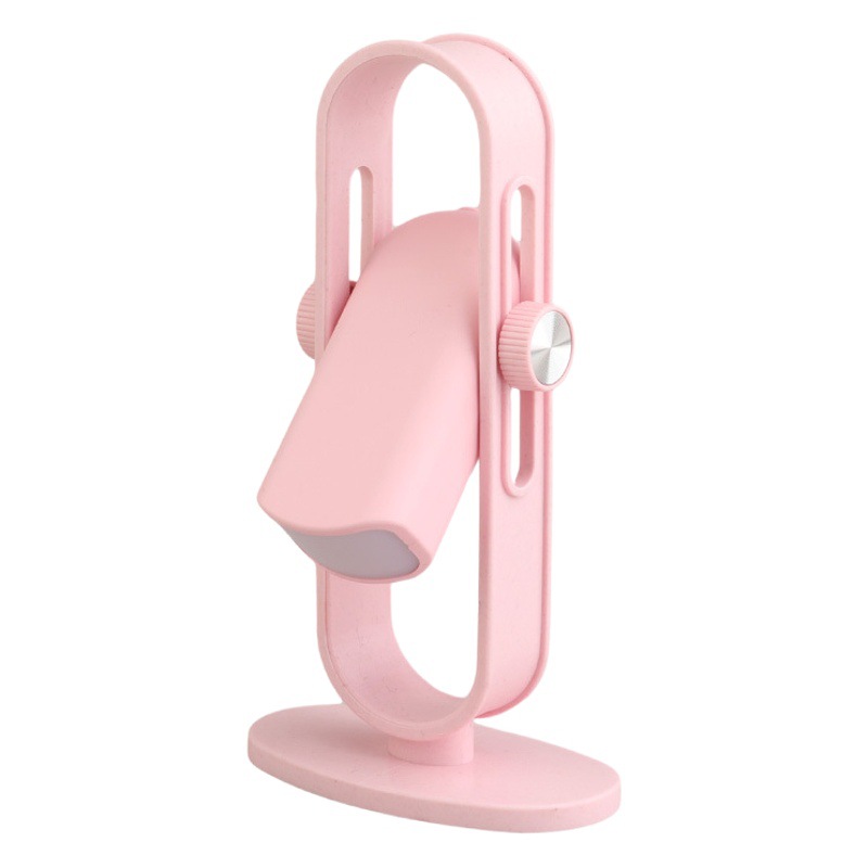 Mini Lámpara de Mesa LED Recargable de Plástico ABS, Giratoria 360° para Escritorio