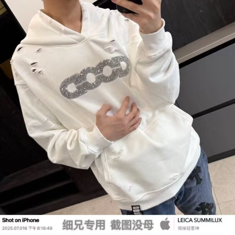 Sprayground Shark Mouth Classic Printed Hooded Sweatshirt Men's 2025 Spring New Trendy Brand Pullover Hoodie