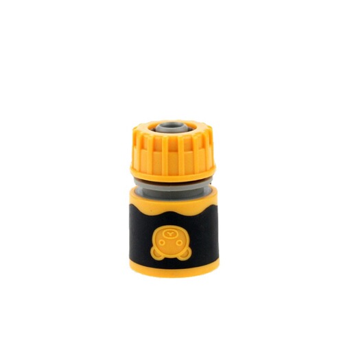 Factory direct sales of new rubber-coated bright yellow 4-point quick-connect nipple type car wash water gun accessories plastic water connector