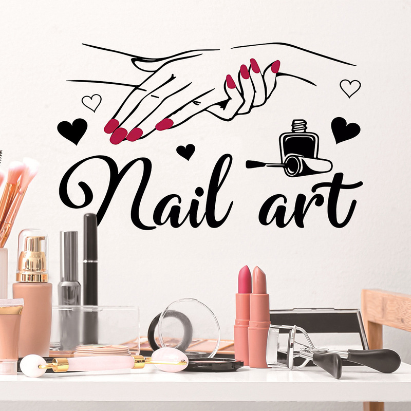Art nail polish cartoon wall stickers bedroom living room studio background wall decoration self-adhesive stickers