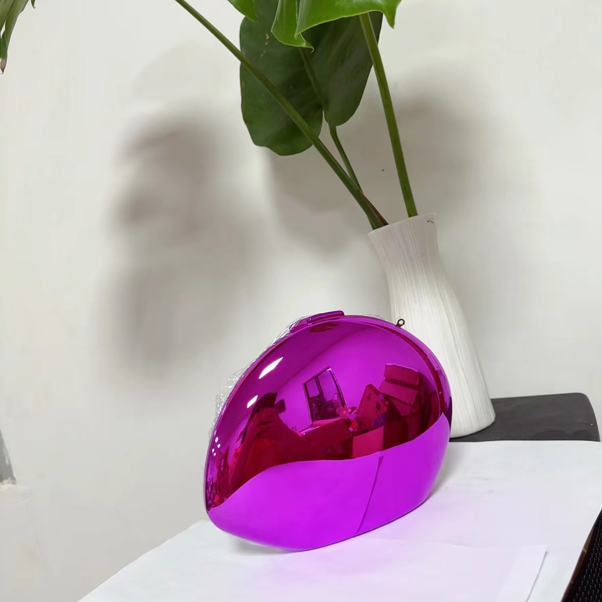 Bolsa de cena acrílica de venta transfronteriza de nicho de diseño especial bolsa de cena huevo de ganso hombro bolso de mano