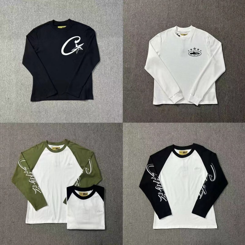 Niche Trendy Brand Devil Island Classic Long-sleeved T-shirt Loose Casual Round Neck Couple Five-star Waffle Long-sleeved Men