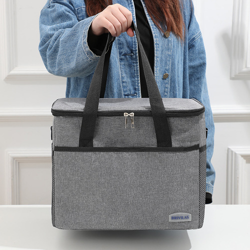 Cross-border hot selling lunch bag extra large capacity insulated bag thickened aluminum foil picnic ice bag square insulated bag
