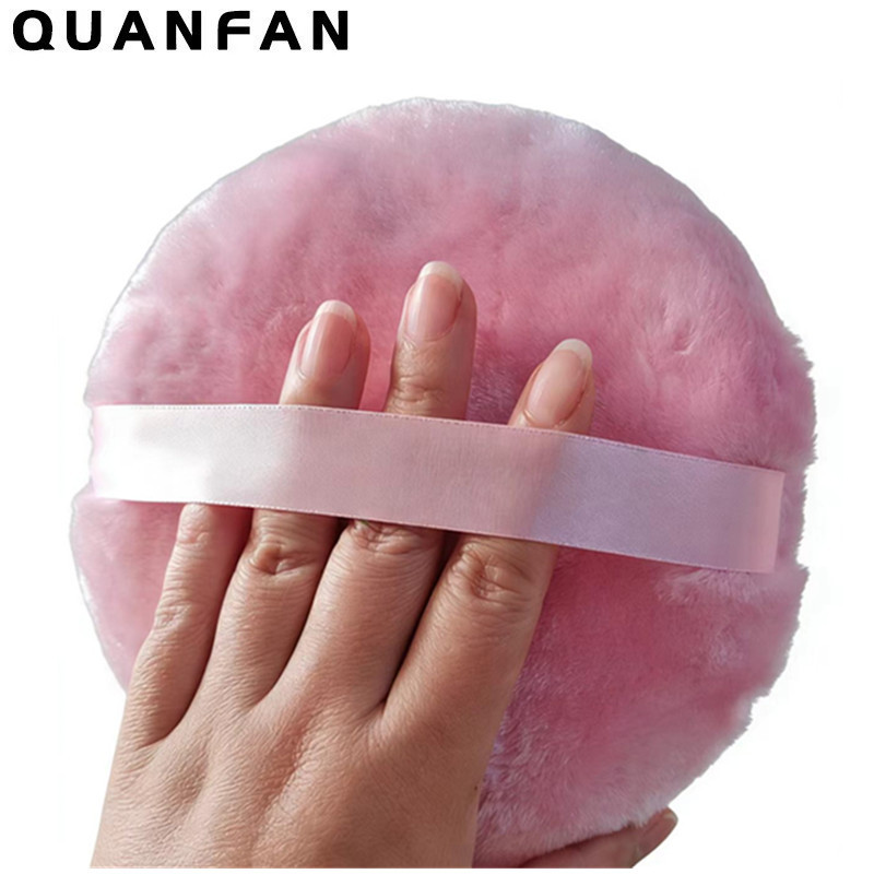 160MM比脸大年糕绒定妆妖制气垫棉花糖短绒大圆形植绒痱子散粉1件