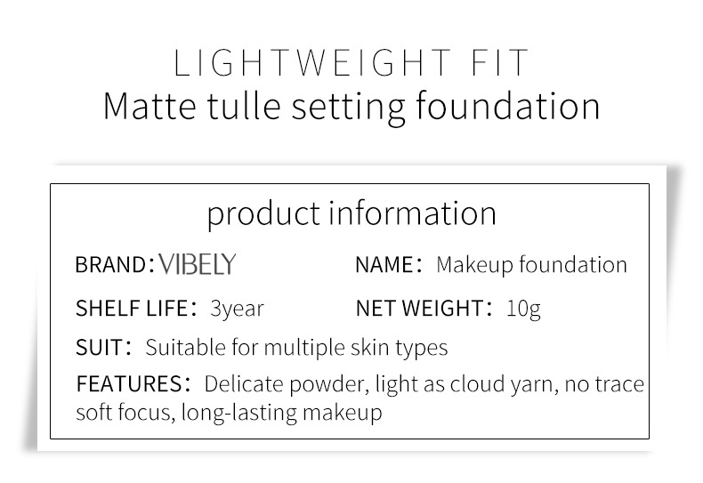 VIBELY setting Powder, high appearance level, concealer, brightening, oil-control, long-lasting, sweat-proof and non-smudge setting powder puff undefined