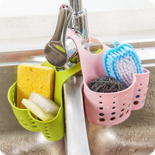 Adjustable Snap-On Faucet Multi-Purpose Storage Hanging Basket Kitchen Drain Basket Storage Rack Sink Hanging Bag Others