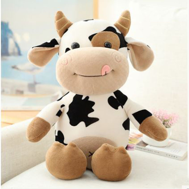 Vache noire et blanche [30cm] / Poupée de mariage