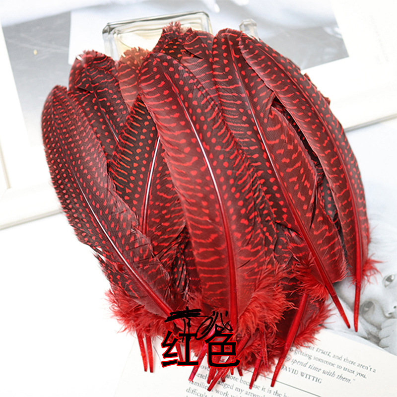 Fábrica directa pequeña serie de plumas rojas DIY accesorios accesorios de artesanía ropa accesorios escenario plumas