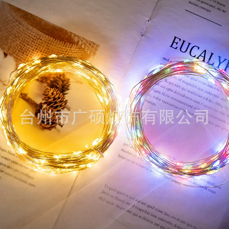 Battery Box USB Copper Wire LED String Lights, Multi-Length 2–20 m, Warm/White/Color