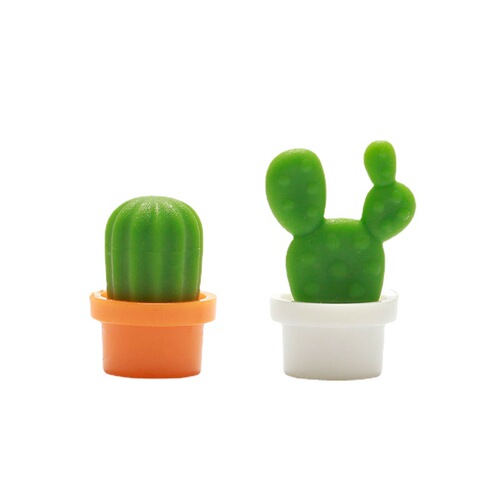Convenient cactus magnetic message refrigerator stickers green plant potted plant magnetic stickers cactus three-dimensional refrigerator magnetic stickers