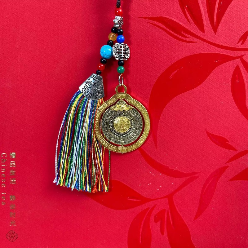 钥匙扣款车挂件合金醒狮子头葫芦车挂用品厂家直销民族风国潮挂件|undefined