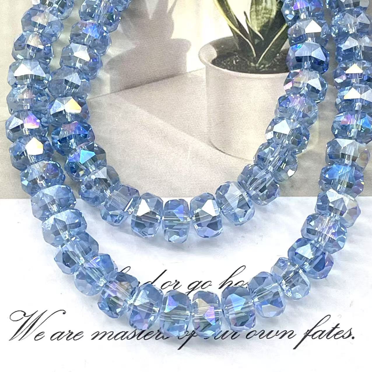 8mm Rainbow Wheel Jingjing Diy Jewelry Este embrión Vidrio Cristal Jewelry Pulsera Collar Moda Jewelry Accesorios dispersos