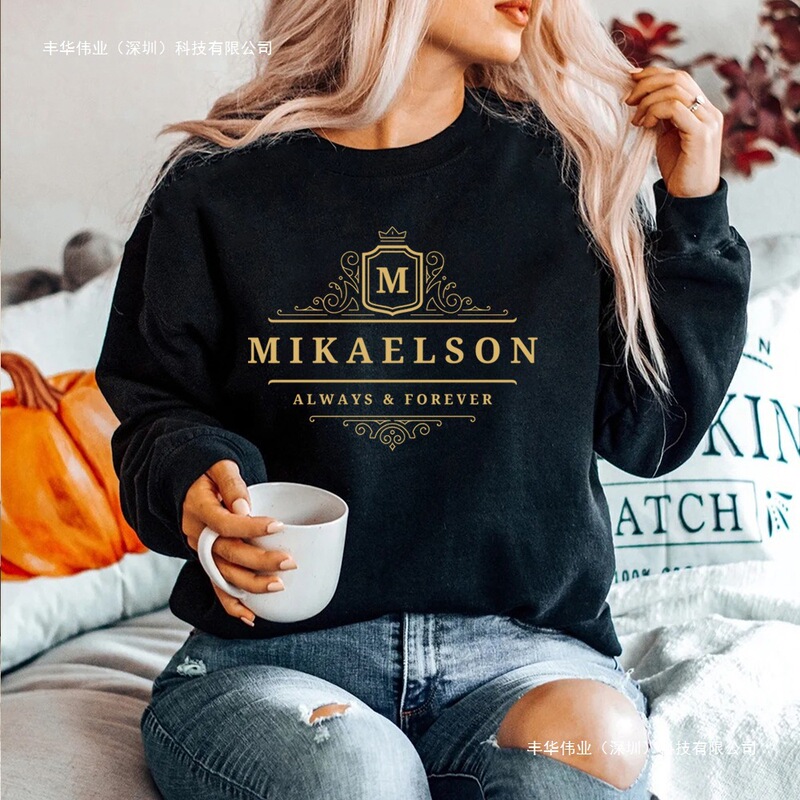 Mikaelson Always and Forever Sweatshirt Vampire Original Sweatshirt Mysterious Waterfall Town Set