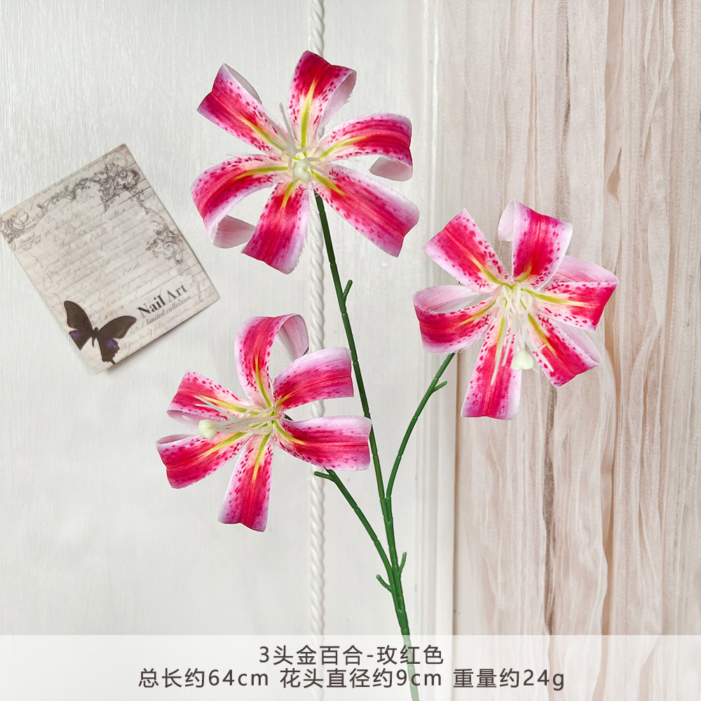 FY-3 ดอกลิลลี่สีทอง-กุหลาบแดง