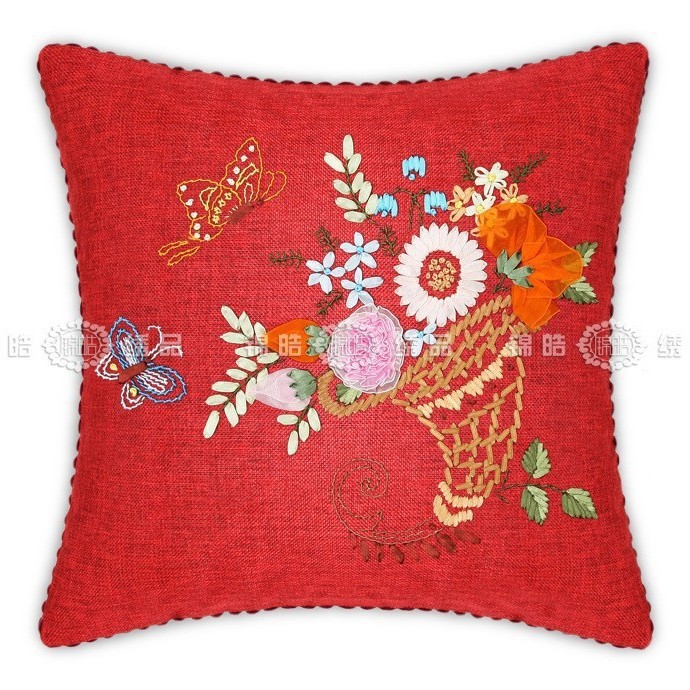 Jinhao bordado fábrica al por mayor hecho a mano bordado Cruz puntada DIY cinta bordado cojín almohada Guangzhou 04
