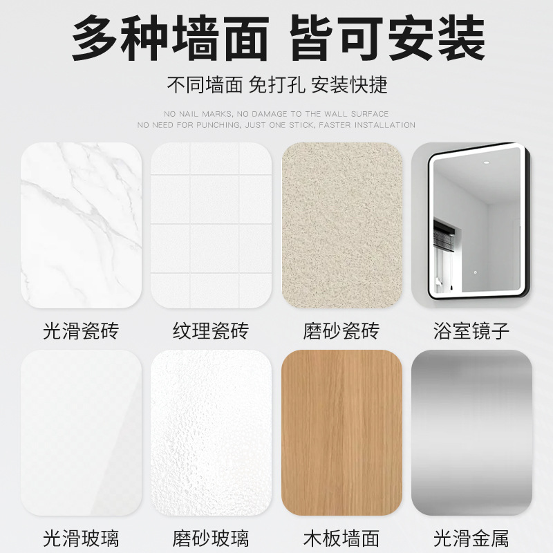 Gancho adhesivo transparente doble con clip de garra, sin necesidad de taladrar, accesorios para estantes de cocina y baño, adhesivo fuerte