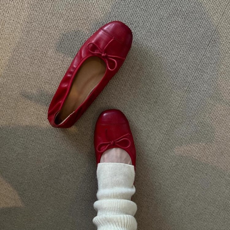 양가죽 버전~ 레트로 얕은굽 플랫슈즈 여성용 슬립온 부드러운 가죽 부드러운 밑창 할머니 신발 플랫솔 천연가죽 작은 싱글 슈즈 플랫힐