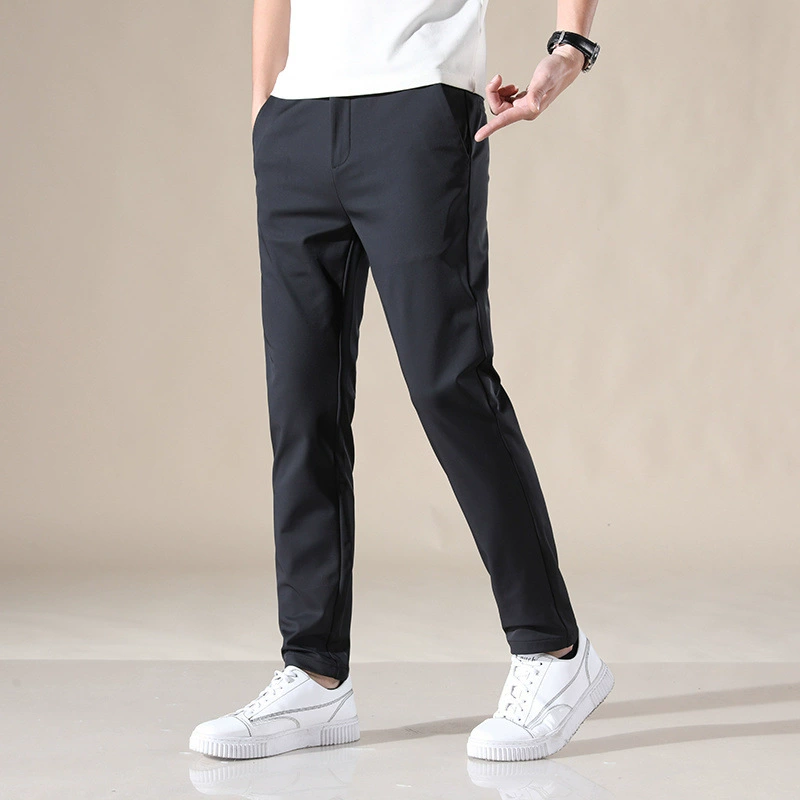 Summer thin fitted elastic trousers