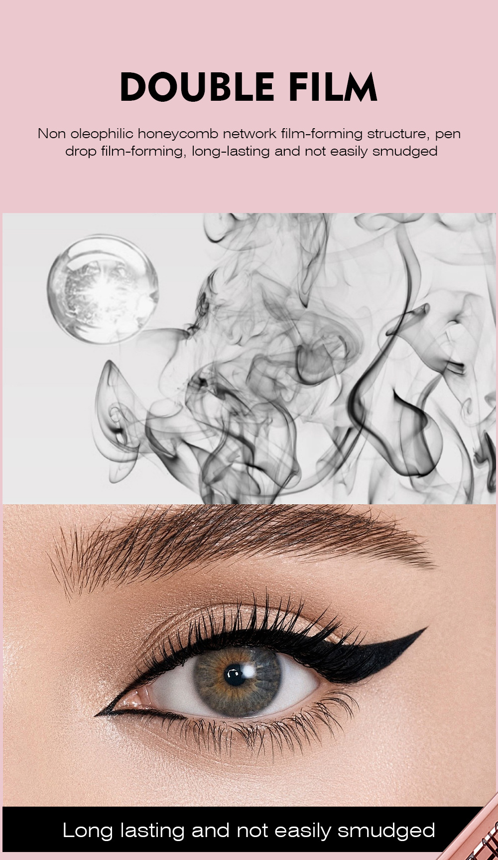 KRISTEN LEANNE Black Technology ist leicht zu greifen und liegt gut in der Hand Matt verwischt nicht so leicht Extrem dünner Eyeliner-Stift_voghion.com