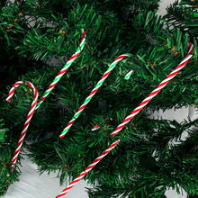 跨境新款圣诞节装饰用品圣诞树挂件15CM糖果色拐杖圣诞树场景装饰