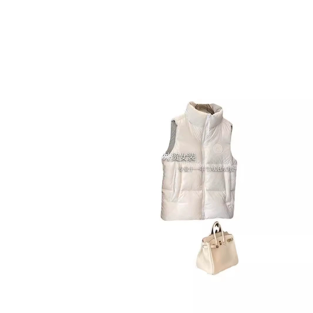 Down jacket, vest, warm capsule with down, (Physicals), white clothing