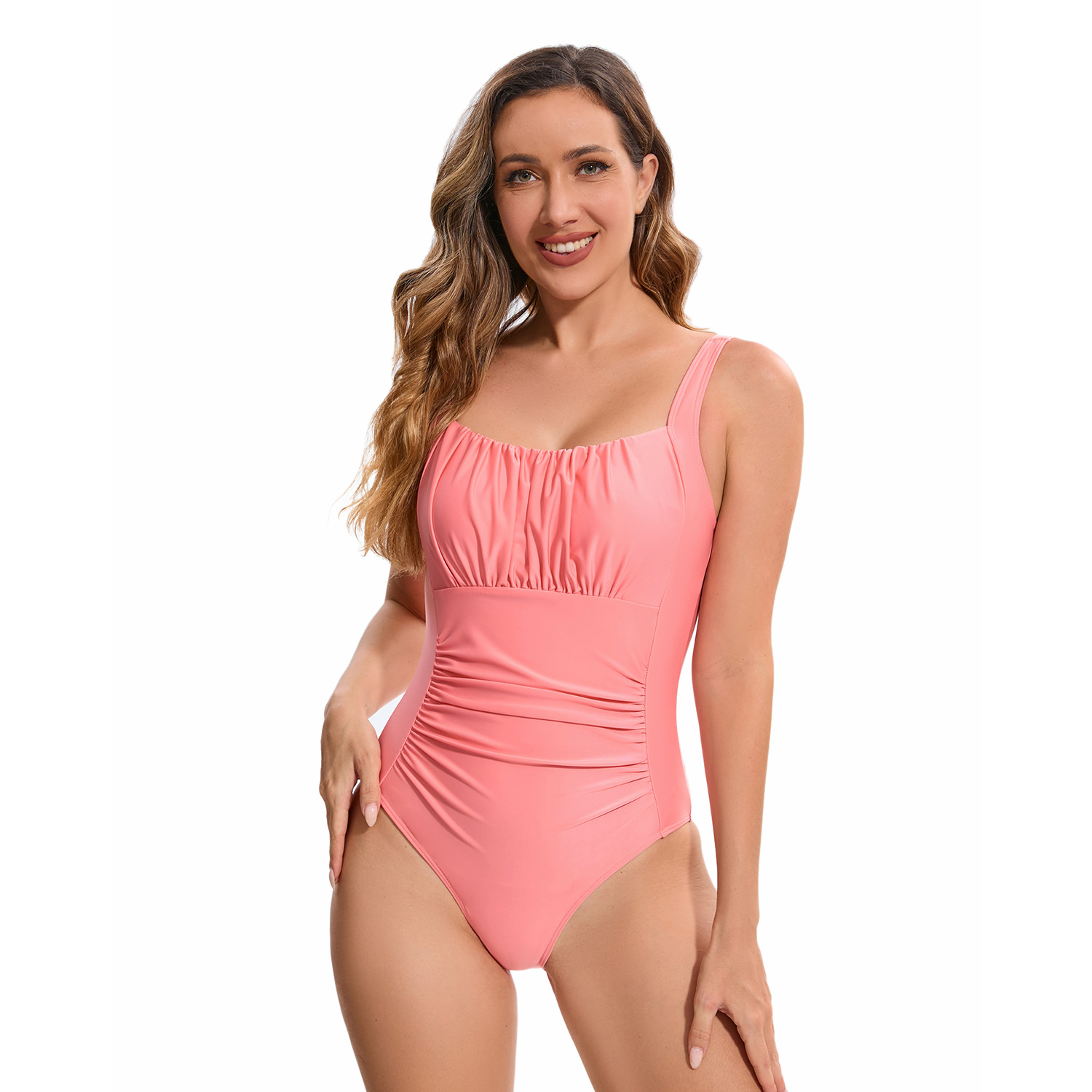 Nuevo bikini de comercio exterior transfronterizo europeo y americano sexy traje de baño de una pieza de color sólido femenino Amazon AliExpress traje de baño al por mayor