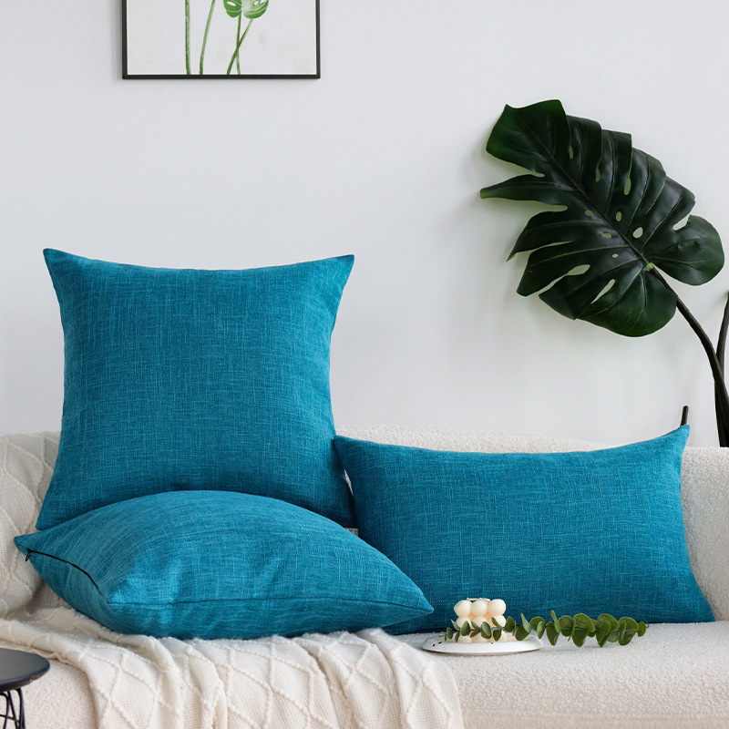 跨境亚马逊亚麻沙发抱枕套床头靠垫客厅靠枕椅子靠背垫汽车腰枕