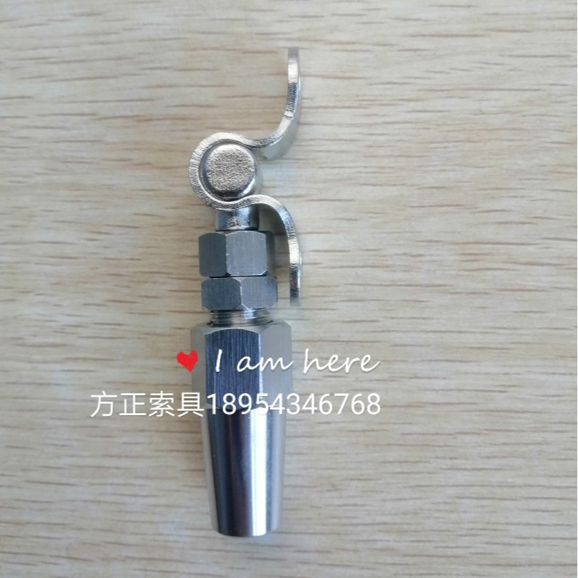 简易多用途钢丝绳终端配件护栏配件快速安装不锈钢钢丝绳接线器