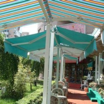 古田别墅伸缩蓬、防雨伸缩蓬、电动伸缩蓬、固定篷、西瓜篷等销售