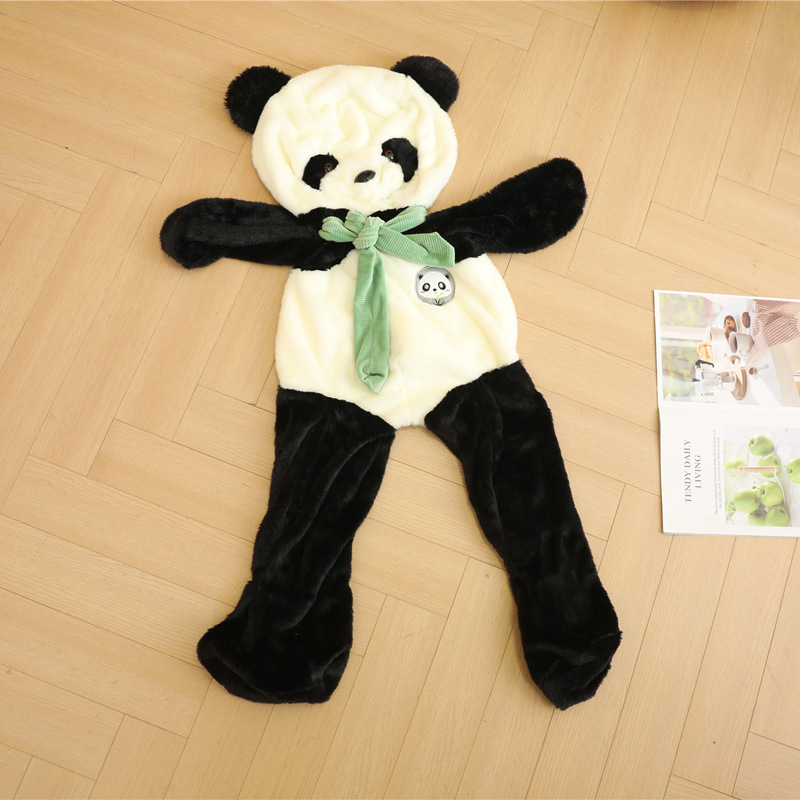 Gran Panda muñeca concha de cuero semiacabado juguete de peluche blanco y negro Panda muñeca semiacabado concha de cuero muñeca de títeres