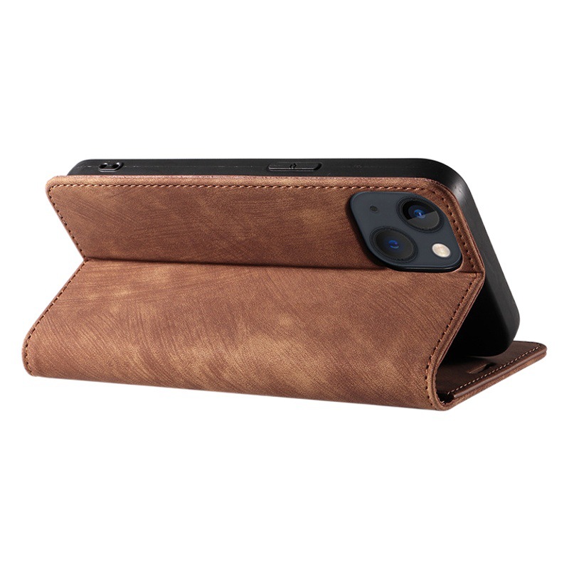 Funda de cuero para teléfono móvil iPhone16ProMax Funda para teléfono móvil Apple 14 Funda protectora con tapa magnética Samsung S25