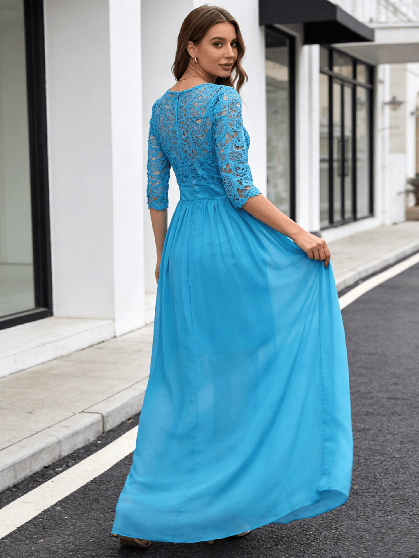 (Cross-border trading), long skirt, lace evening dress, European style 5