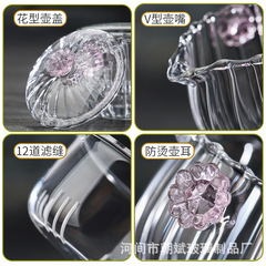 批發玻璃茶壺小號過濾耐高溫雙耳泡茶器快客杯迷你功夫紅茶茶具