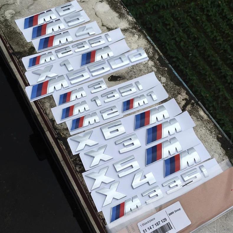 Suitable for BMW M1, M2, M3, M4, M5, M6, X1, X3, X5, X6, and M series sports car emblems, tail emblems, and side emblems