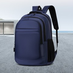 外贸背包男高级感学生电脑书包16寸简约通勤商务黑色双肩包批发