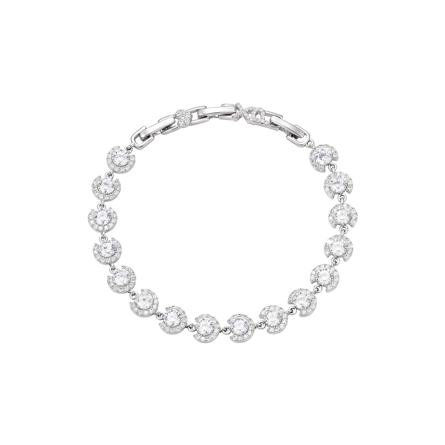 Pulsera Semicircular de Herradura de Aleación de Cobre Galvanizado, para Mujer image 6