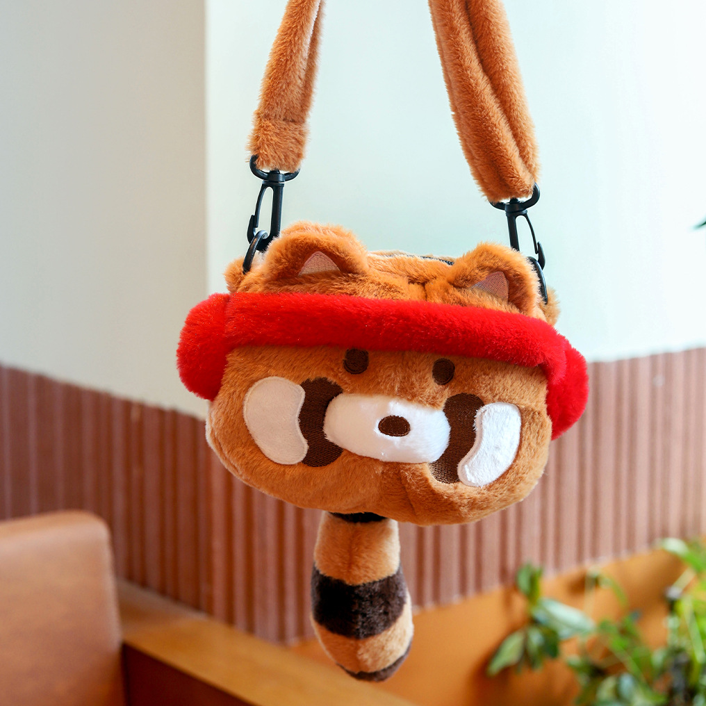 FuTumelo bolso de hombro de peluche Gatsugu y sus amigos serie de bar decoración bolsa de peluche mochila