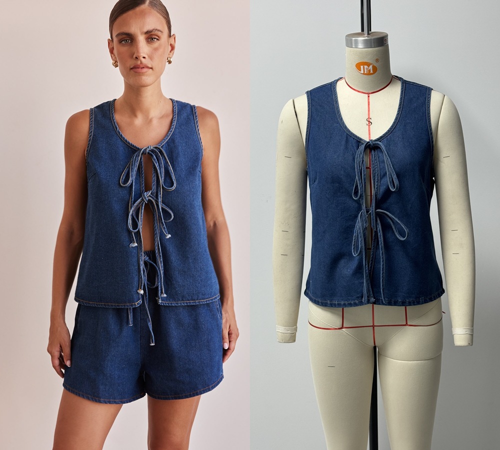 182g Weight Sleeveless Sleeve Length Cotton, Polyester, Denim Fabric Type Shorts Co-ord Set Sets Type 2 Pieces Set, 1 PCS/Package Quantity Holiday, Banquet, Selfie Occasion Round Neck Neckline Pocket Function Regular Fit Fit Type Solid Color Pattern Summer Season Women's Gender Casual, Elegant, Streetwear Style Holiday Banquet Selfie Women's Casual Elegant Streetwear Solid Color Cotton Polyester Denim Shorts Co-ord Set Shorts Sets 8