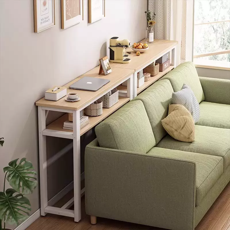 客厅沙发后置物架落地多层收纳架长条靠墙储物架卧室床尾头床边窄