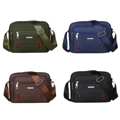 Canvas Small Crossbody Bag for Men, Japanese-Style Lightweight All-Match Casual Shoulder Backpack, Men's Mobile Phone Workwear Crossbody Bag