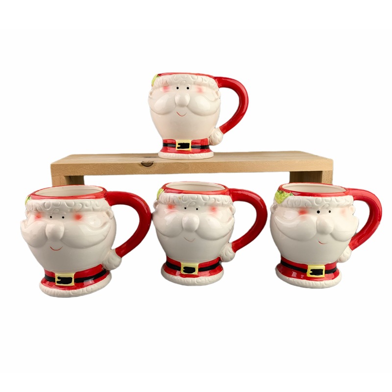 Navidad hervidor taza de café traje juego de té traje de gran capacidad leche olla cerámica pintada a mano Madre y niño olla regalo
