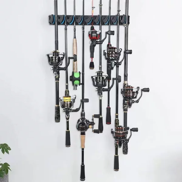 Fishing rod cross-border explosion fishing rod storage display rack pendant wall hanging in stock nine in one fishing outdoor