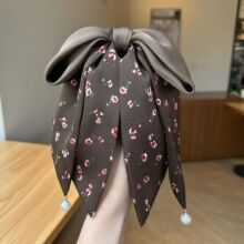 秋冬新款平纹段雪纺布印花面料 制作大肠圈头饰饰品服装布面料